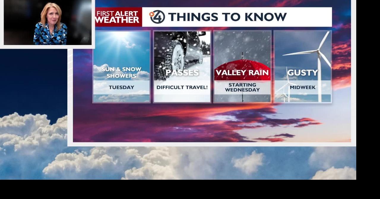 ☀️ ️Sunny skies with isolated snow showers in a chilly Tuesday forecast ...