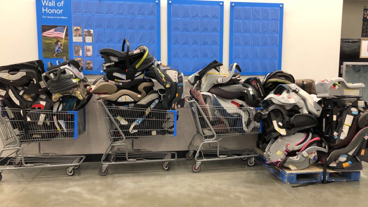 Walmart car seat exchange ends early due to ‘overwhelming