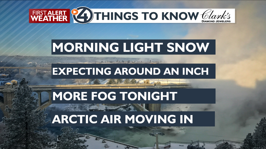 Morning light snow with afternoon flurries possible – Mark | Forecast ...