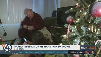 Family spends first Christmas in new home after years without one