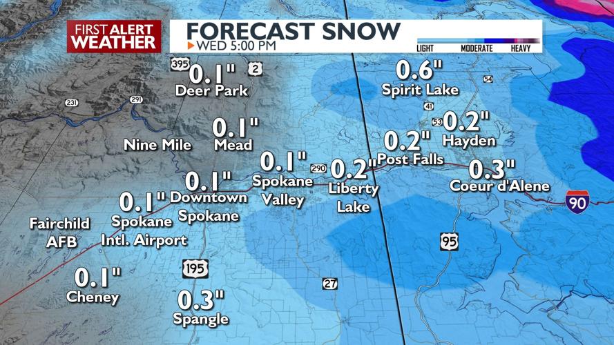 ️Calmer, cooler weather for Wednesday with a chance of light snow ...
