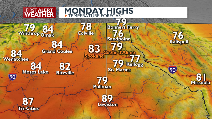 Sunny skies and temperatures in the upper 70s and 80s Monday | News ...
