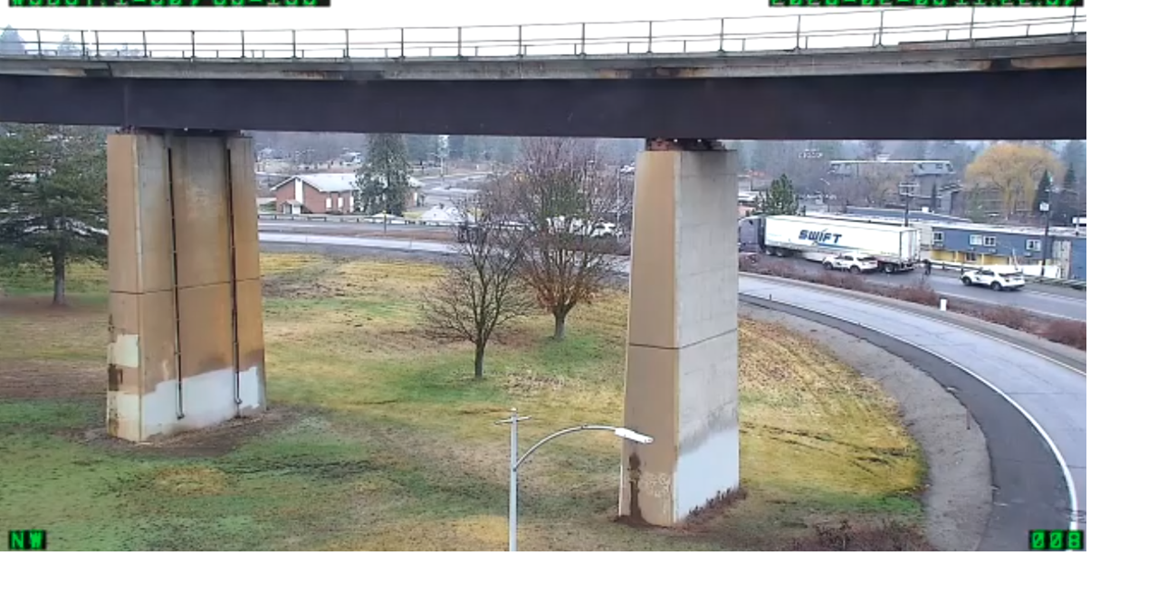 Crash blocking I-90 ramp to Highway 195 in Spokane