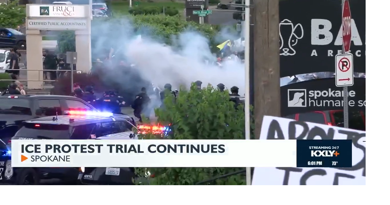 Federal agents testify in trial of three Spokane protesters charged in ICE demonstration