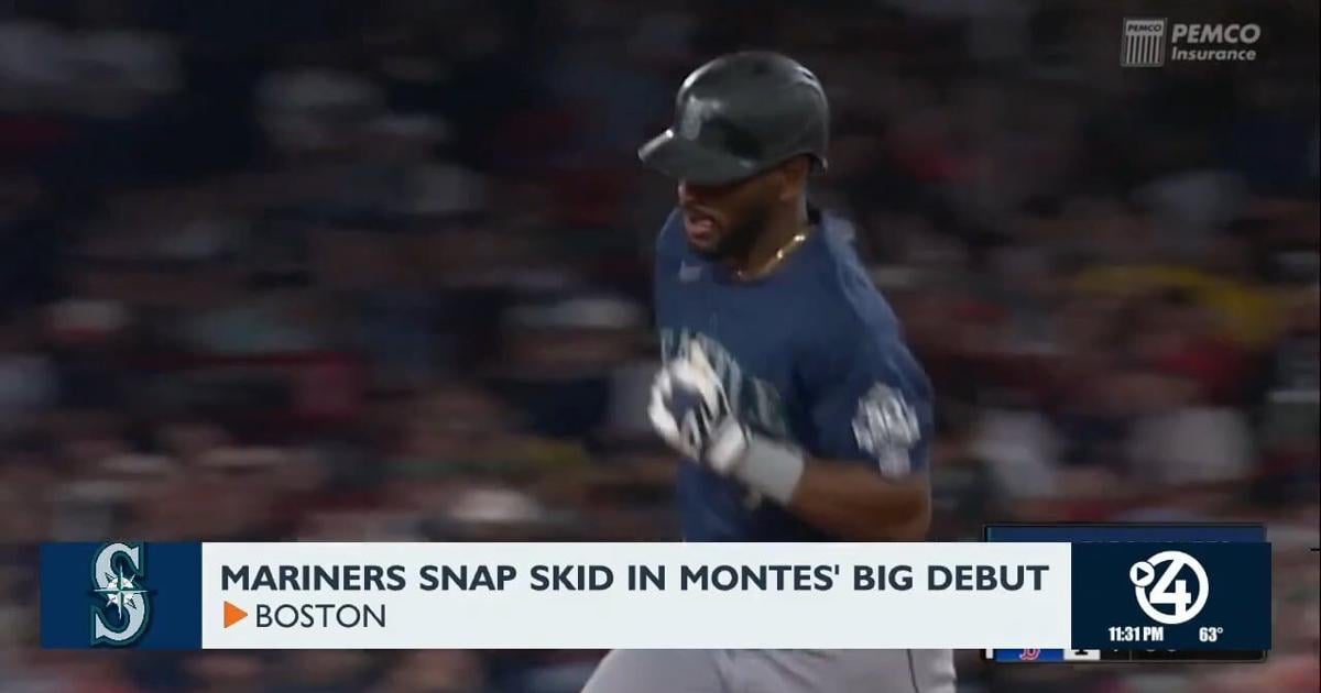 Mariners snap skid in Montes' big debut