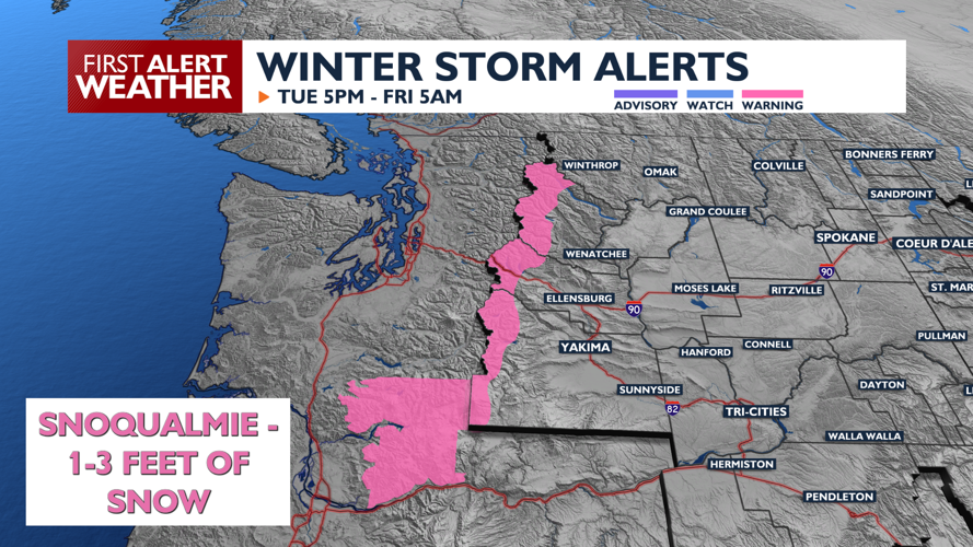 ☀️🌨️AM mostly sunny skies with late snow possible for a chilly Spokane ...