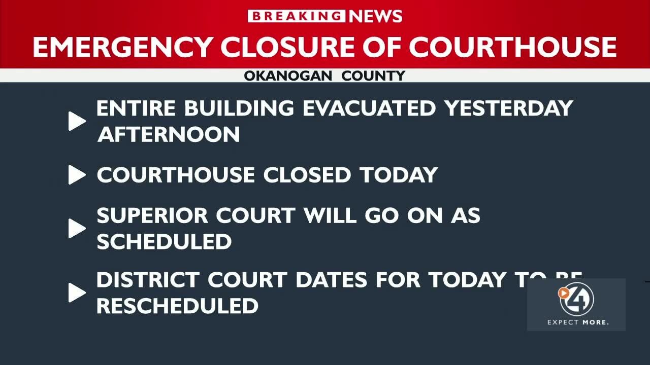 Emergency closure of Okanogan County Courthouse Video kxly