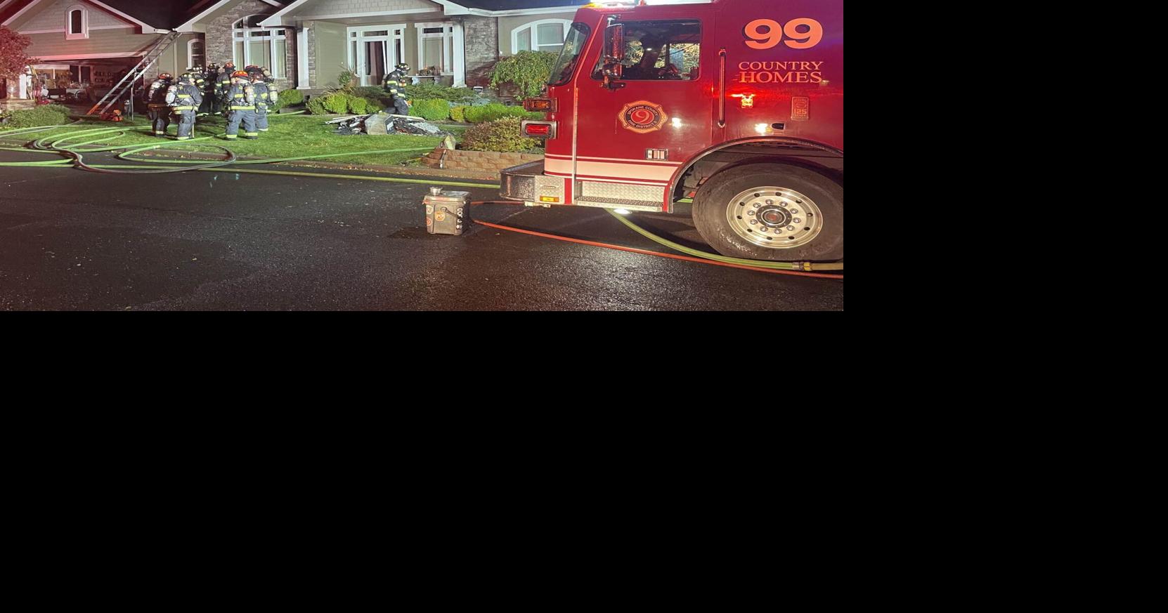 Spokane County firefighters knock down house fire in north Spokane