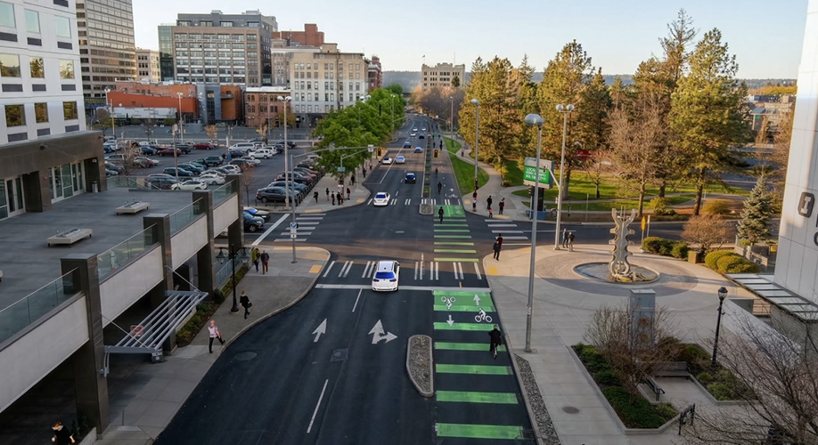 City of Spokane releases Spokane Falls Boulevard redesign concepts, asks for feedback