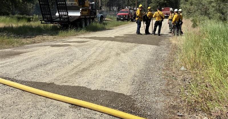 Firefighters respond to brush fire in Colbert near West Pinto Road ...
