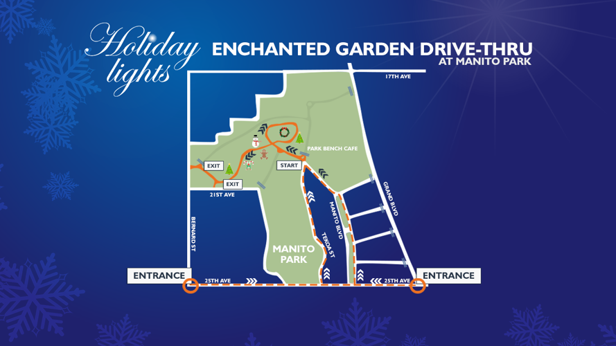 Drivethru light display opens at Manito Park Features