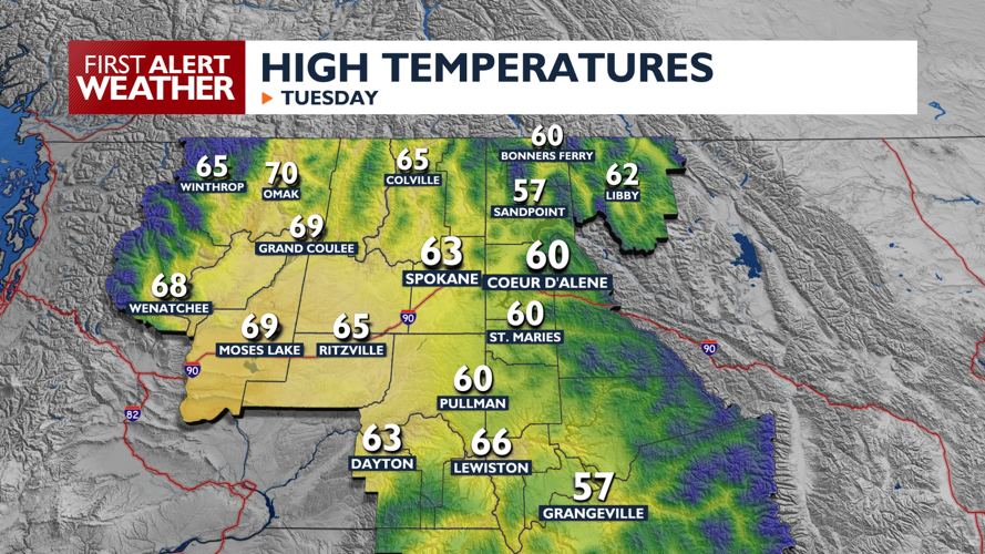 Breezy Tuesday with another chance for showers | Weather | kxly.com