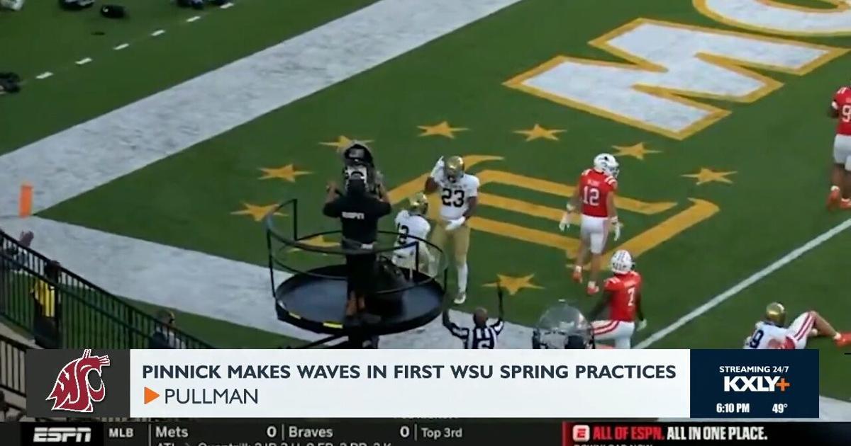 Pinney Wcsu Pinnick makes waves in first WSU spring practices | Video | kxly.com