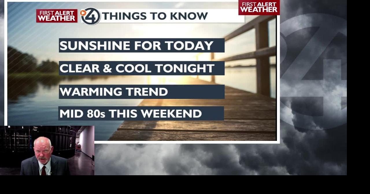 Sunny and warmer into the weekend, big cool down next week - Mark ...
