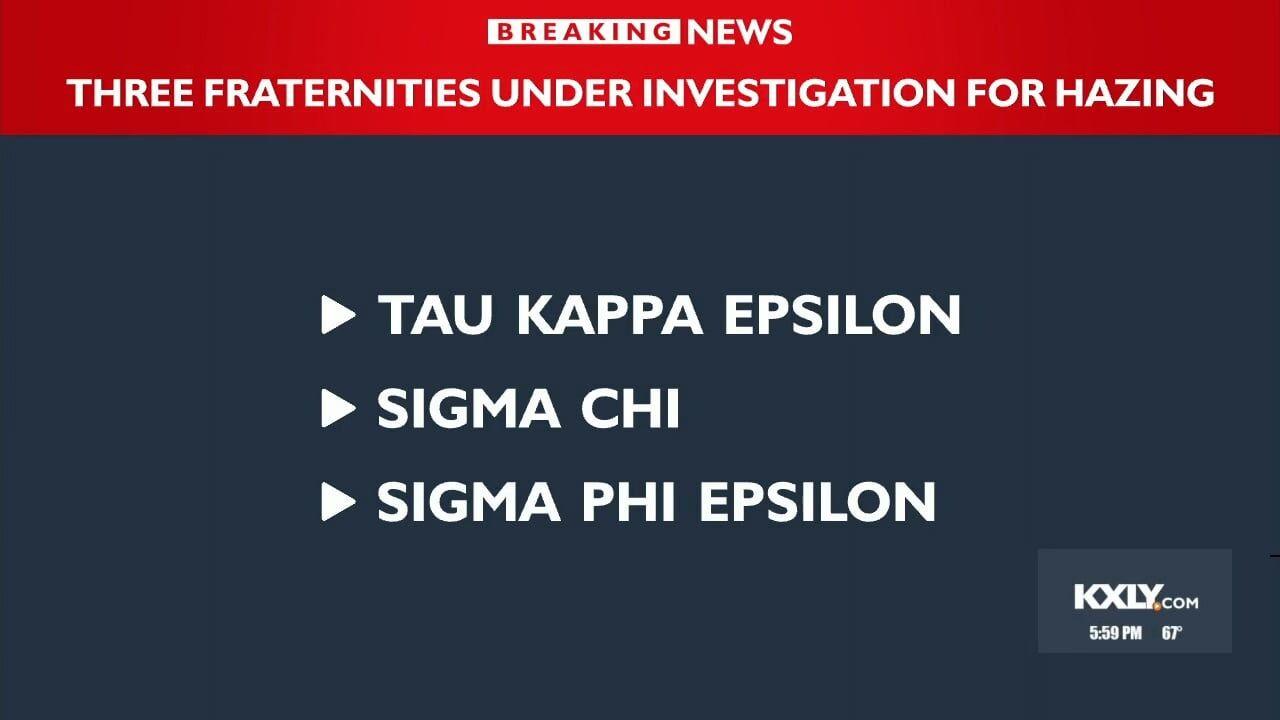Three WSU fraternities investigated for conduct violations at 