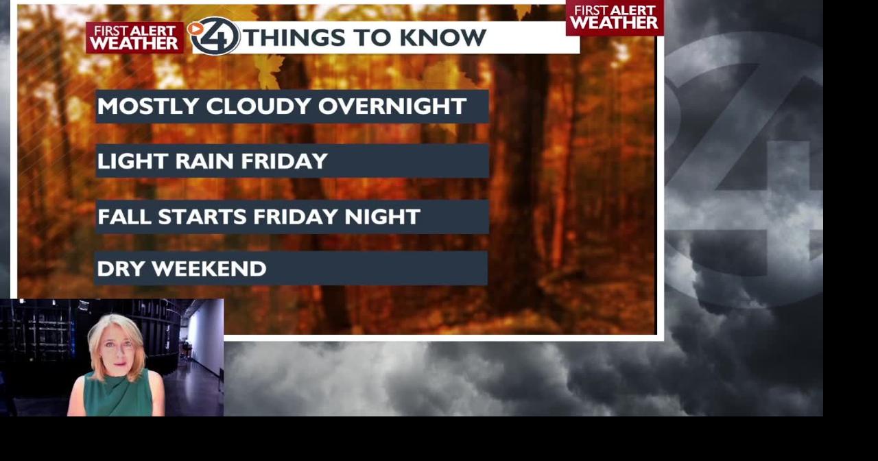 ☂Cloudy and cool end to summer! Highs in 60s Friday with a chance of ...