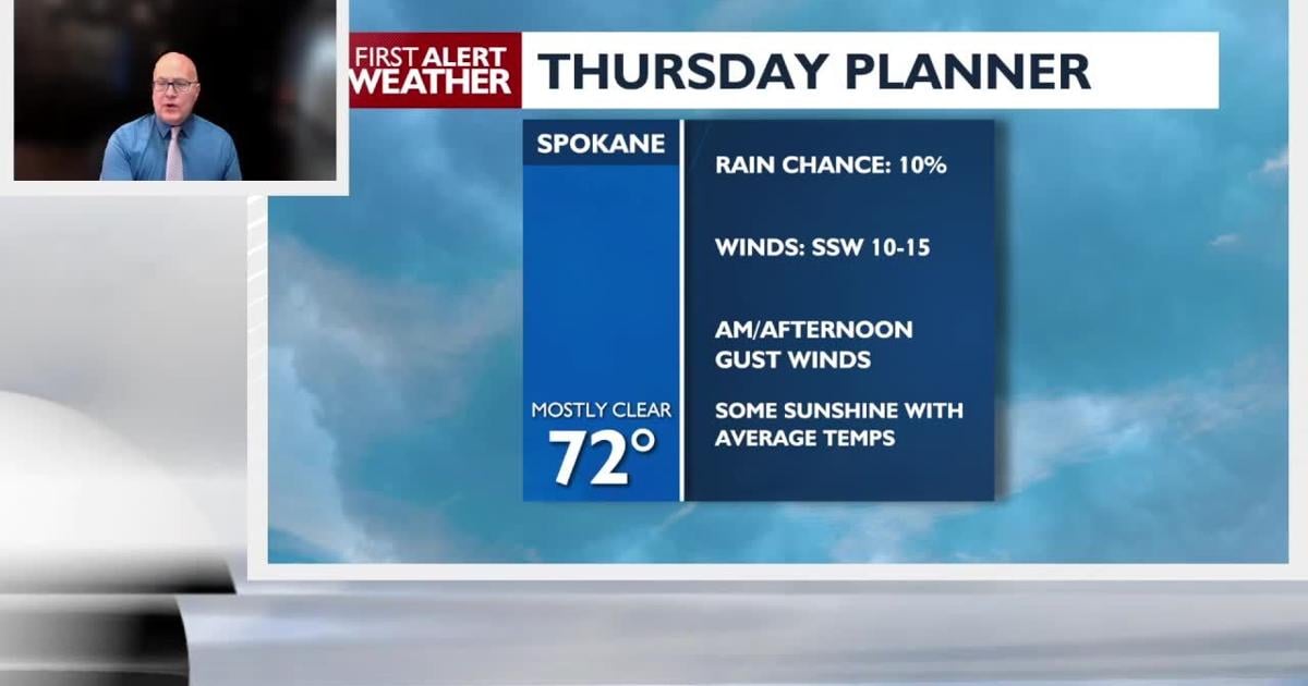 A nice Thursday is on the way for the Spokane area