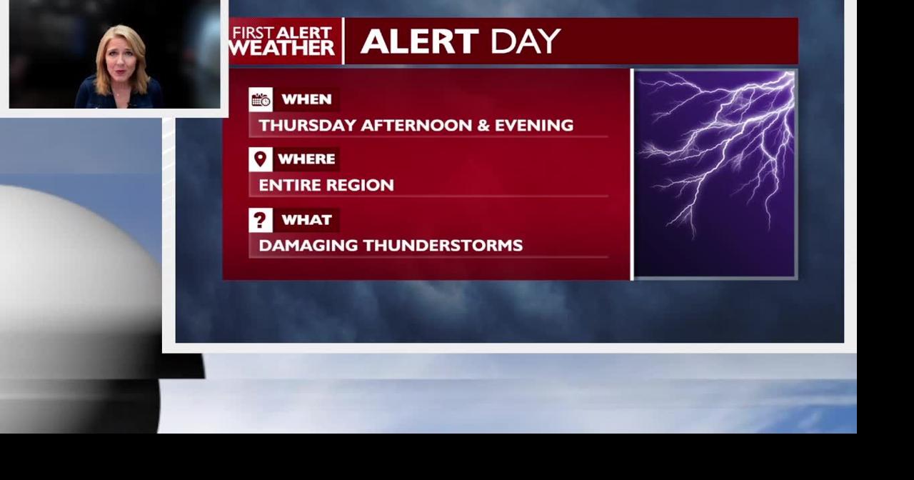 Potential severe thunderstorms Thursday - It's a Weather Alert Day ...
