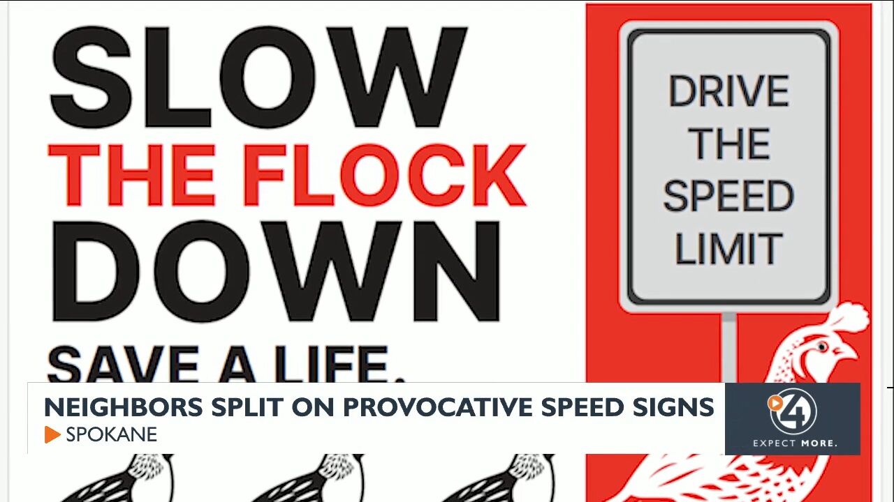 City of Spokane wants to buy 'Slow the Flock Down' signs to slow