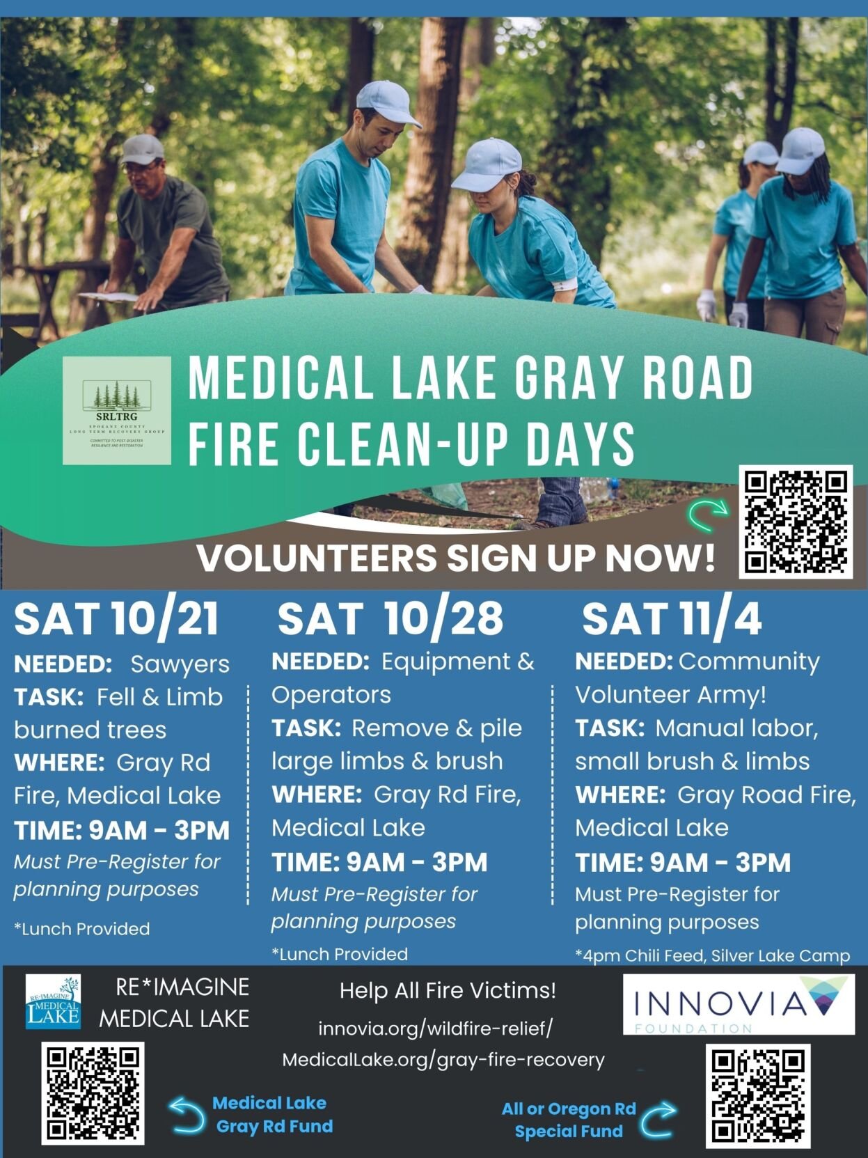 Volunteers needed for Medical Lake Gray Fire Clean-Up Days | News