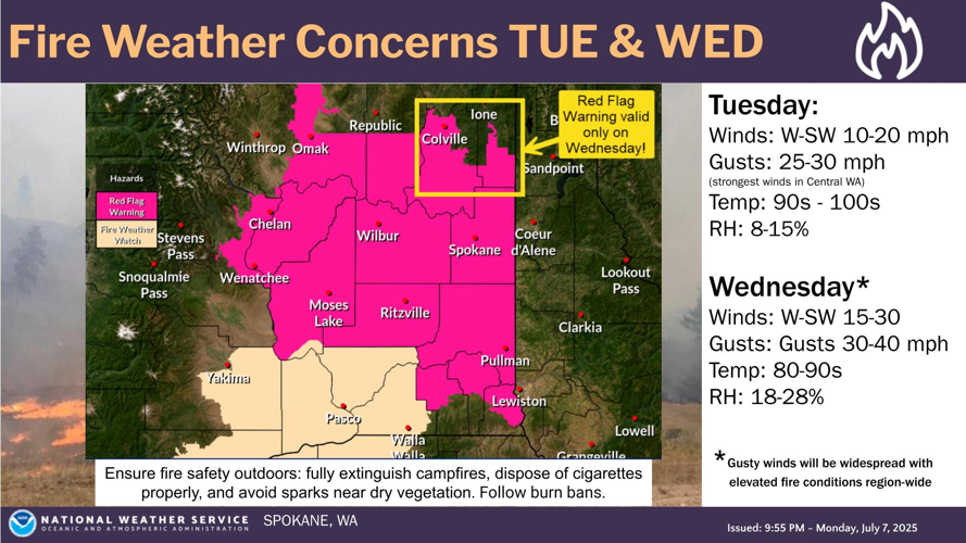 ⚠️Weather Alert Tuesday: hot, dry and breezy weather create critical ...
