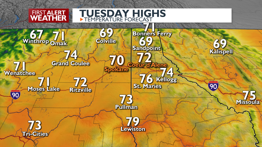 Warm and mostly sunny tomorrow, cold front Wednesday | News | kxly.com