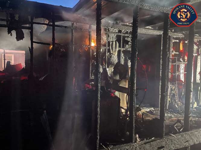 Home destroyed in Spokane Valley fire, two people displaced | News ...