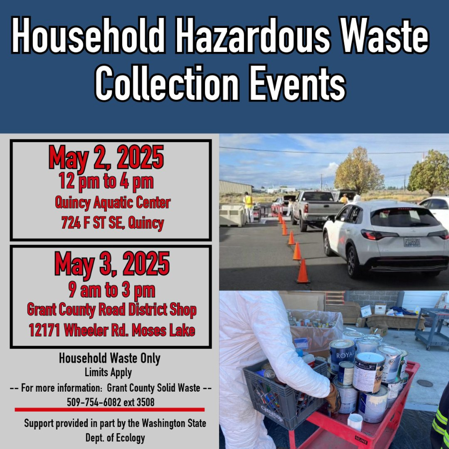 Grant County residents can drop off hazardous waste this May