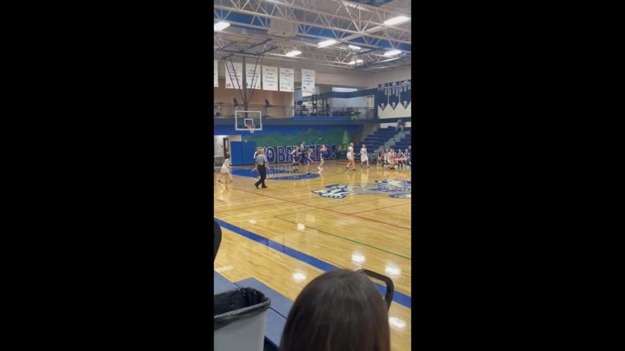 High Schooler celebrates basket with Drew Timme mustache celebration