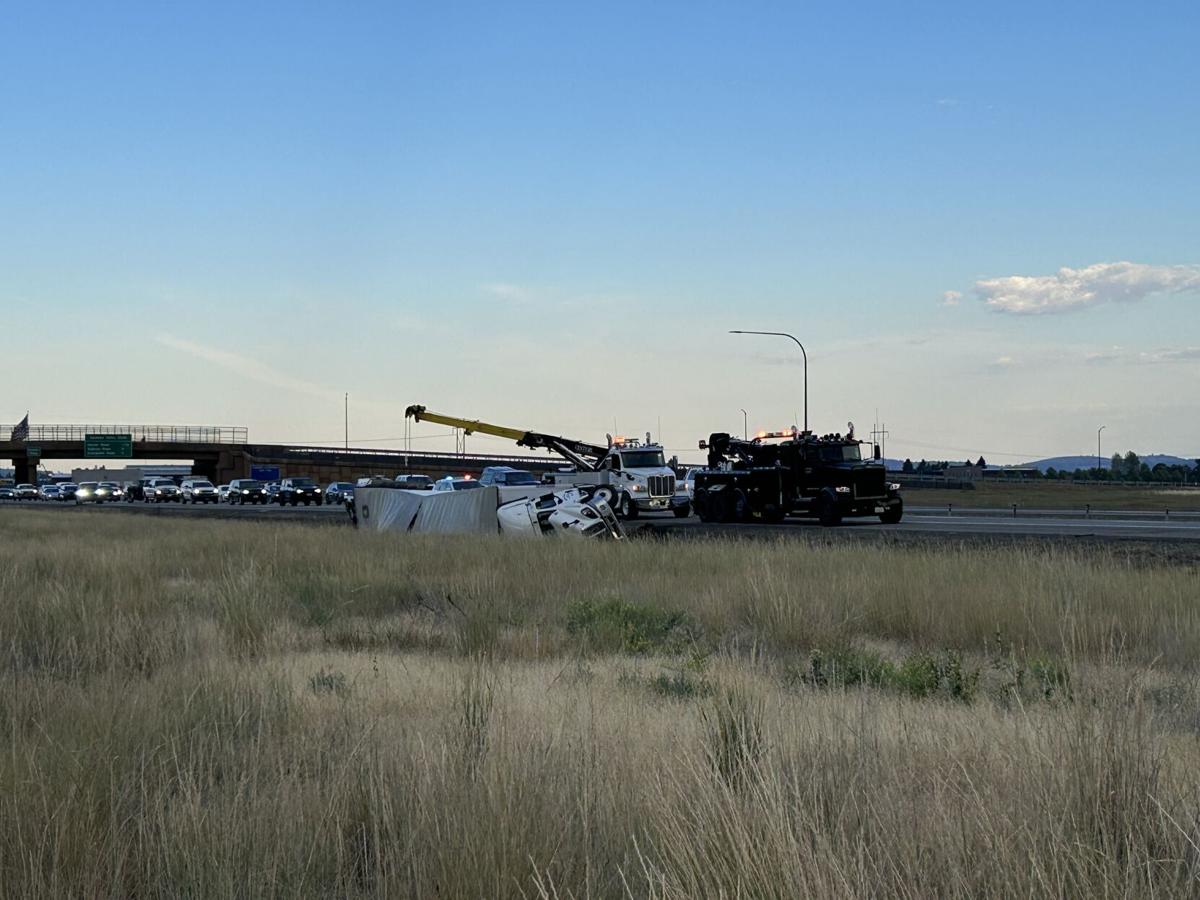 Semi-truck rolls off eastbound I-90 in Liberty Lake, expect delays ...
