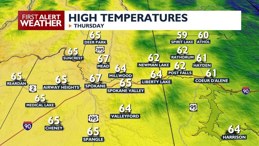 ⛅Cloudy skies, but highs about 15 degrees above average for Thursday ...