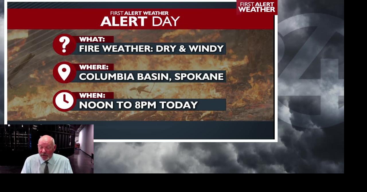 Weather Alert Day for Monday with increased fire risk and dust - Mark ...