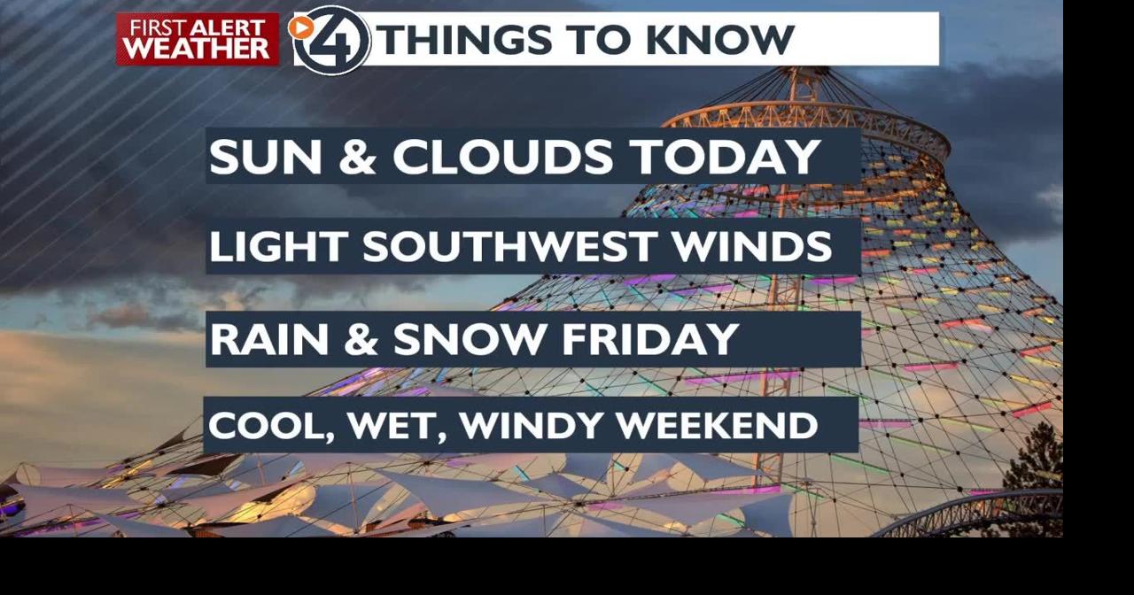 Clouds today with rain and mountain snow Friday - Mark | News | kxly.com