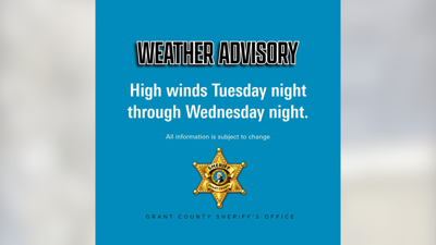 Wind advisory issued for Grant County through Wednesday night | News ...
