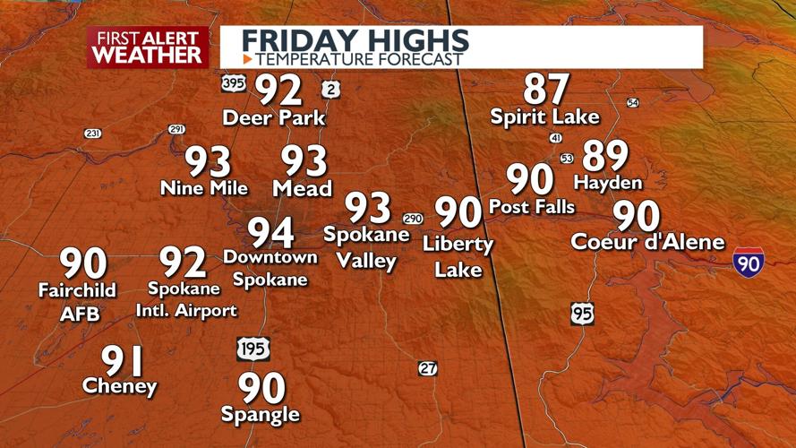 🔥Hot and sunny for Friday; high temperatures in the 90s - Kris ...