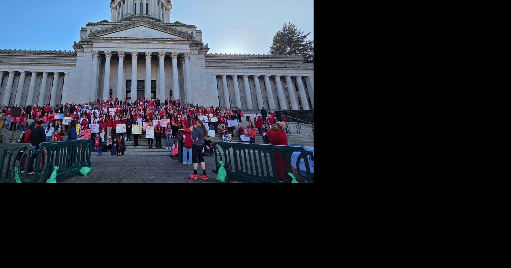 Washington child care cuts threaten economic fallout, advocacy groups rally