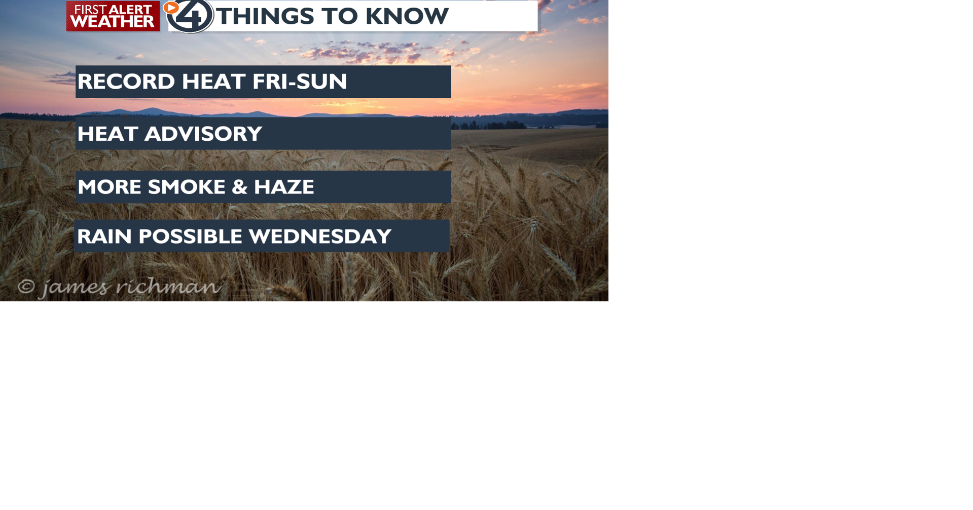 HOT weekend ahead: heat advisory and hazy skies | News | kxly.com