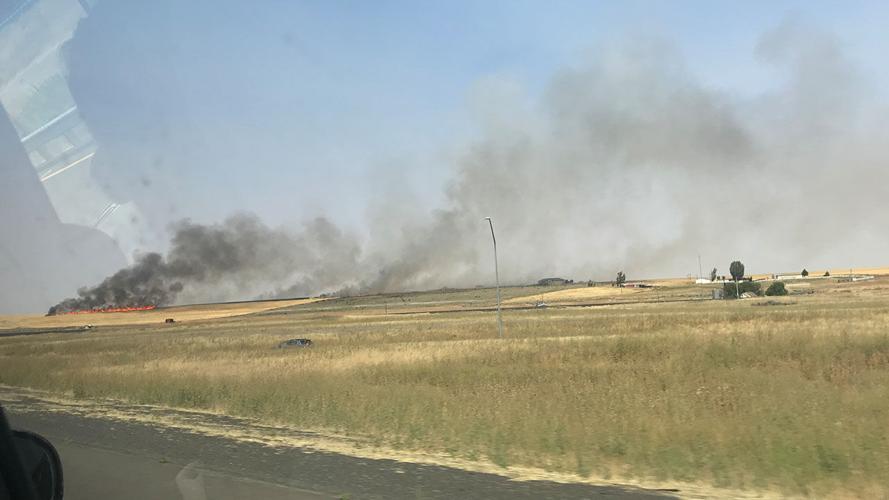 Fire burning outside Ritzville believed to be started by combine