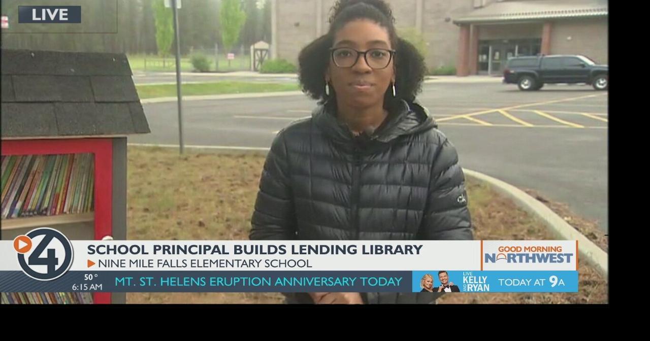 Nine Mile Falls Elementary Principal builds lending library for students staying home