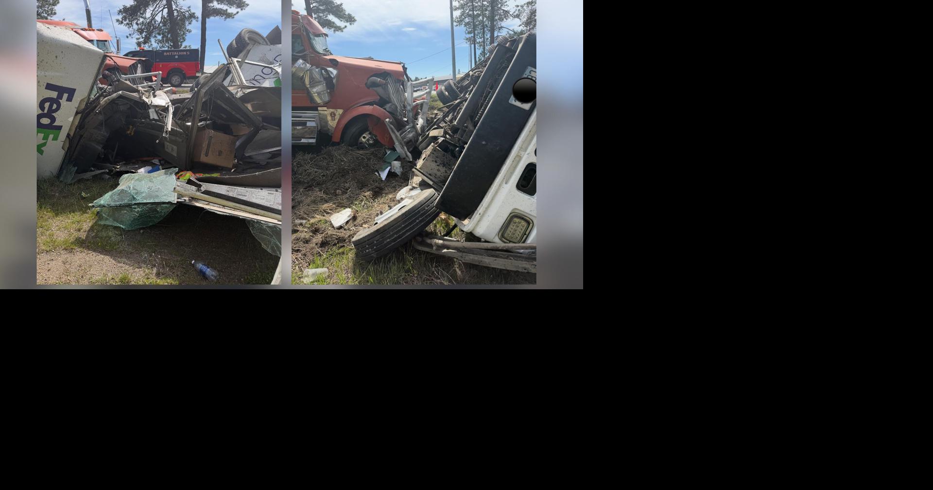 Semi truck crashes into FedEx vehicle east of Rathdrum | News | kxly.com
