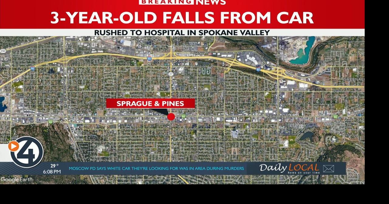 Toddler falls out of moving car in Spokane Valley | Local News | kxly.com