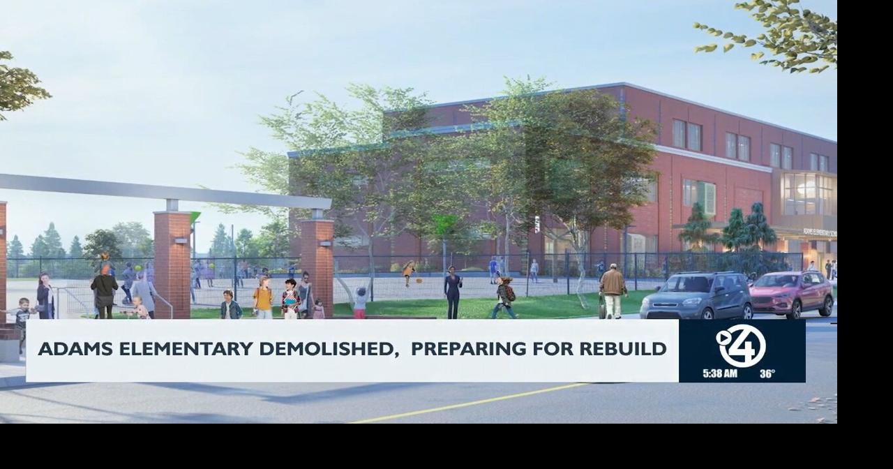 Adams Elementary School demolished for new building | Video | kxly.com