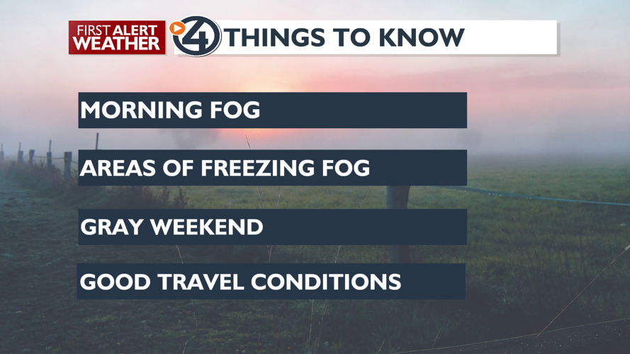 Fog, clouds, and cooler than normal temperatures for Black Friday ...