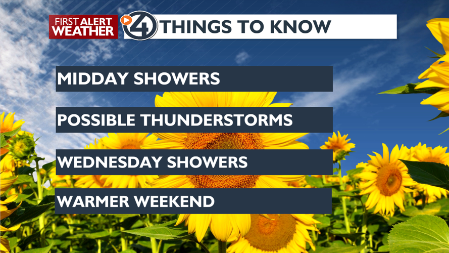 Showers and mild today, showers and cooler Wednesday - Mark | News ...