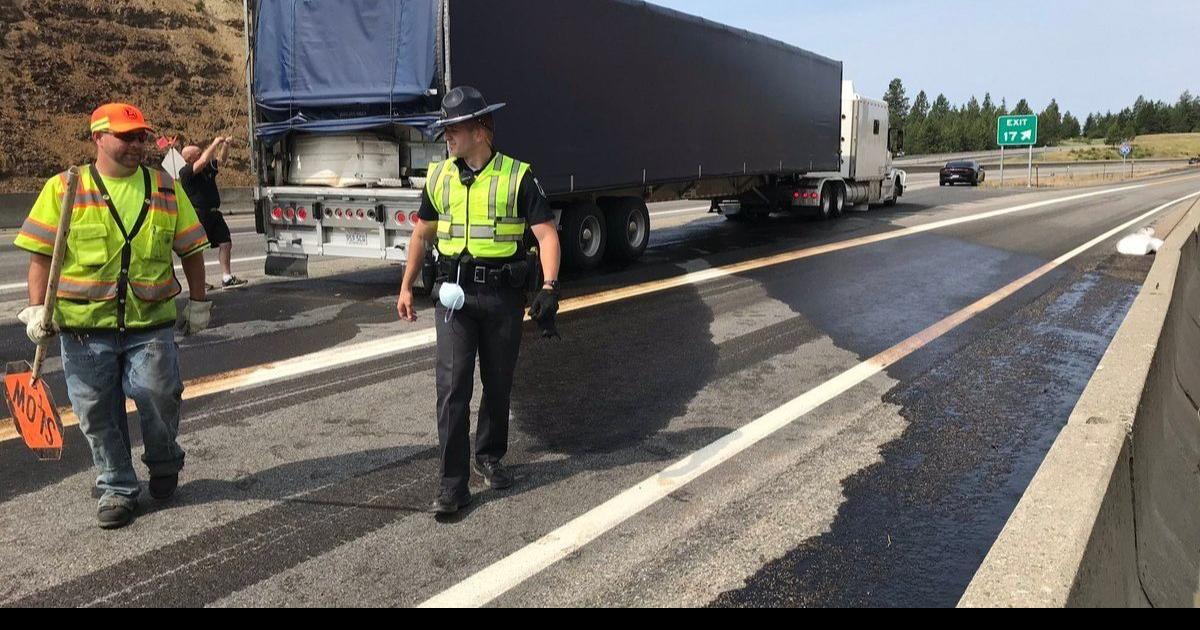 One lane of WB I90 near Mullan Trail Road back open after semi crash