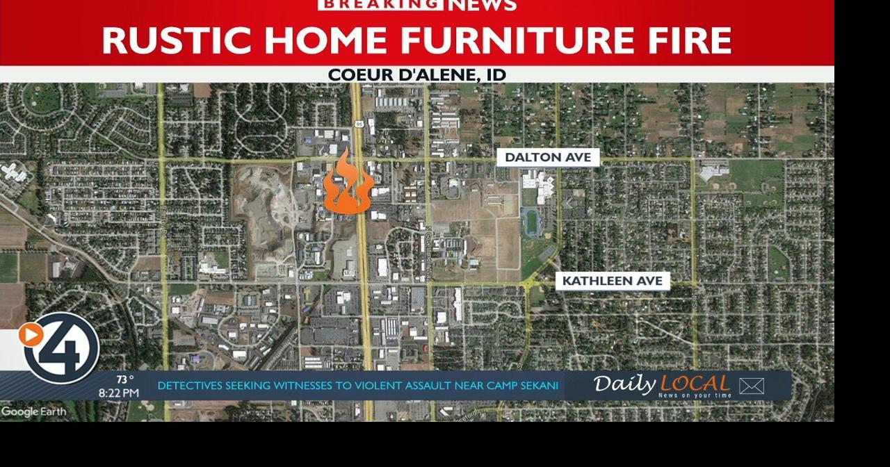 Fire crews put out fire at Rustic Home Furniture in Coeur d’Alene