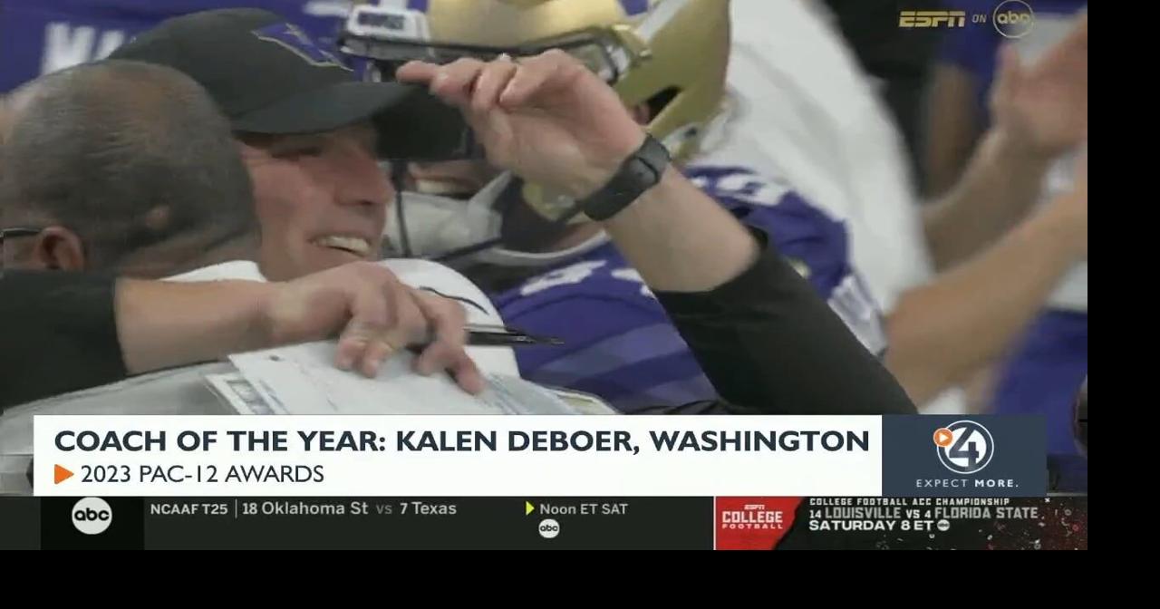 Kalen DeBoer wins Pac12 Coach of the Year Video