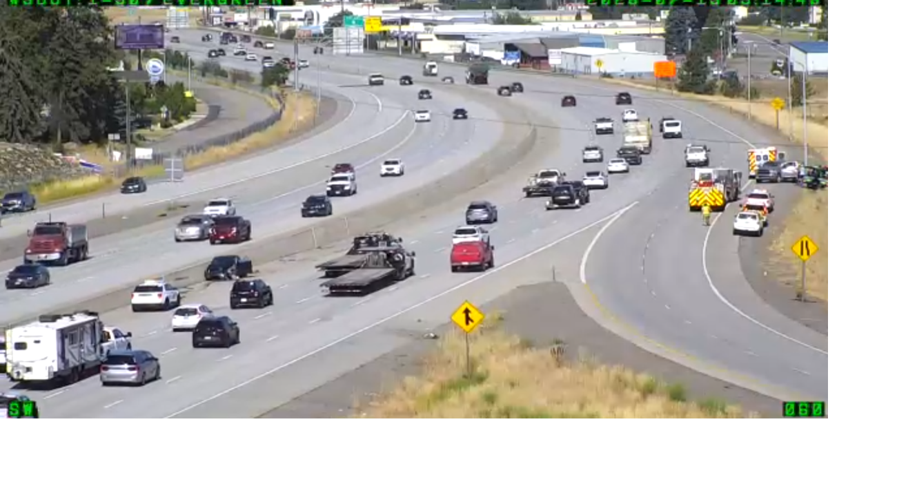 Multi-vehicle crash slows traffic on I-90 in Spokane Valley