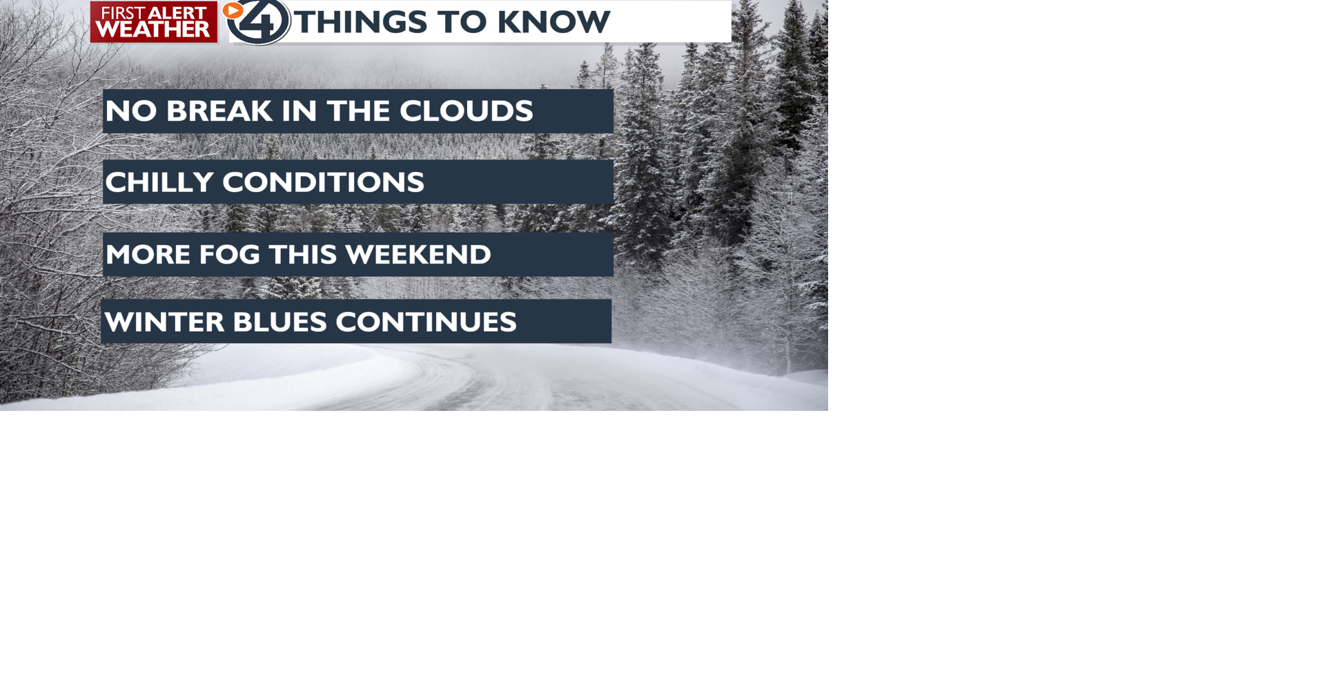 😕😶‍🌫️ The winter blues continue for your Wednesday with low clouds ...