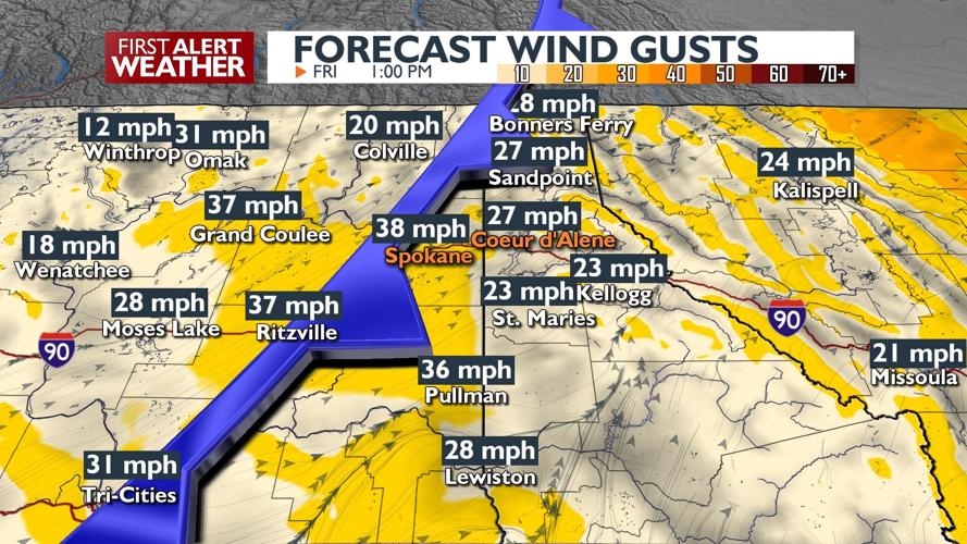🌩️Tracking windy weather with a chance of thunderstorms for Friday ...